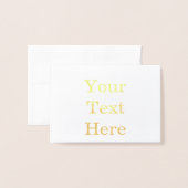 Mini (8,9 x 12,7 cm) Folie Kaart (Voorkant met envelop)