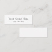 Mini, 7,6 x 2,5 cm Visitekaartje (Voorkant / Achterkant)