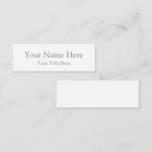 Mini, 7,6 x 2,5 cm Visitekaartje (Voorkant / Achterkant)