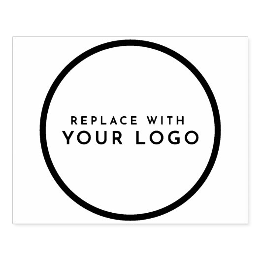 Maak Je Eigen Minimaal Moderne & Ronde Zakelijke L Rubberstempel (Afrduk)