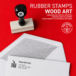 MAAK-JE-EIGEN Minimalistische Aangepaste logo adre Rubberstempel