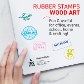 MAAK-JE-EIGEN Minimalistische Aangepaste logo adre Rubberstempel