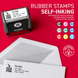 MAAK-JE-EIGEN Minimalistische Aangepaste logo adre Zelfinktende Stempel