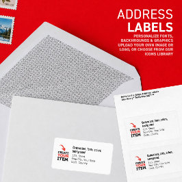 MAAK-JE-EIGEN Minimalistische aangepaste logo en a Etiket
