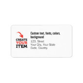 MAAK-JE-EIGEN Minimalistische aangepaste logo en a Etiket (Voorkant)