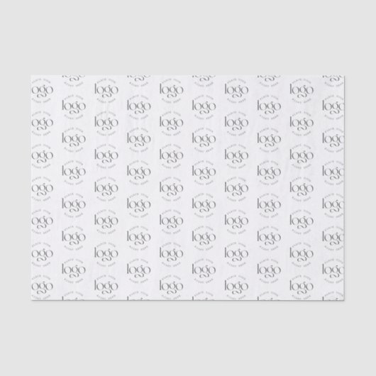 Maak Je Eigen Minimalistische Aangepaste Logo Patr Tissuepapier (Voorkant)
