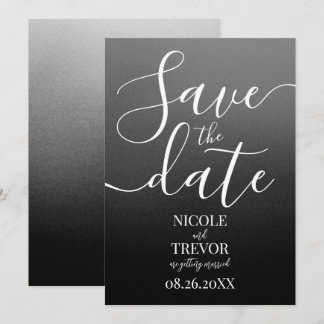 Maak Je Eigen Minimalistische Ombré Fade Trouwdag Save The Date