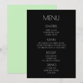 Maak je eigen - Mintgroene menu (Voorkant / Achterkant)