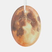 Maak Je Eigen Mistiche Oranje Maan Glas Ornament (Voorkant links)