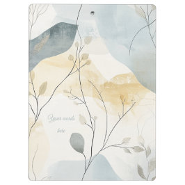 Maak Je Eigen Misty Gray Goud Bloemige Minimalist Klembord