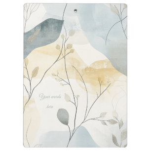Maak Je Eigen Misty Gray Goud Bloemige Minimalist Klembord