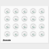 Maak je eigen modern retouradres ronde sticker (Vel)