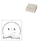 Maak je eigen moderne boekenbibliotheek rubberstempel (Gestempeld)