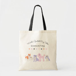 Maak Je Eigen Moderne Hondensitter Cadeau Tote Bag