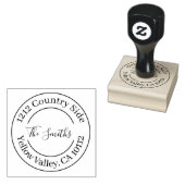 Maak Je Eigen Moderne Ronde Retouradres Stempel (Gestempeld)
