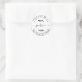 Maak Je Eigen Moderne Ronde Retouradres Sticker (Tas)