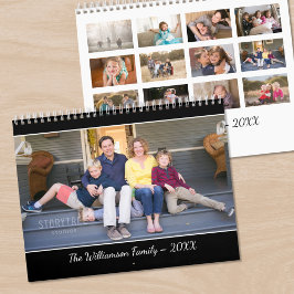 Maak Je Eigen Moderne Zwarte Cover Foto Kalender