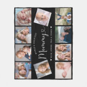 Maak Je Eigen Moeder Foto Collage Modern Fleece Deken (Voorkant)