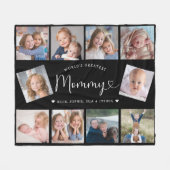 Maak Je Eigen Moeder Foto Collage Modern Fleece Deken (Voorkant (Horizontaal))