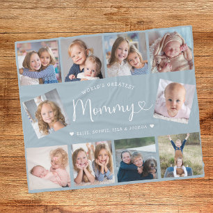Maak Je Eigen Moeder Foto Collage Modern Fleece Deken