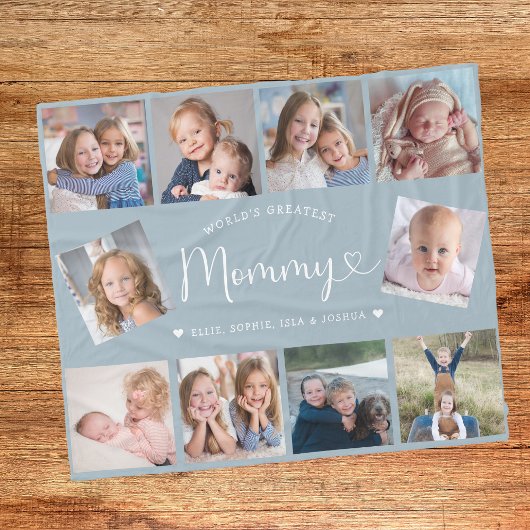 Maak Je Eigen Moeder Foto Collage Modern Fleece Deken