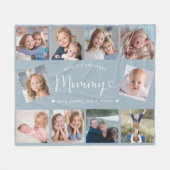 Maak Je Eigen Moeder Foto Collage Modern Fleece Deken (Voorkant (Horizontaal))