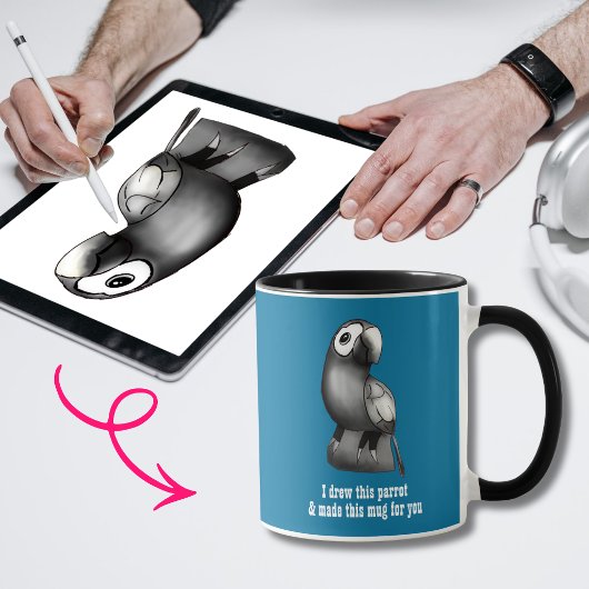 Maak Je Eigen Mok | Upload Tekening Pas Lettertype