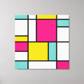 Maak je eigen Mondriaanse moderne kunst abstract Canvas Afdruk (Voorkant)