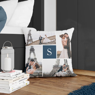 Maak je eigen monogram 5-foto collage kussen