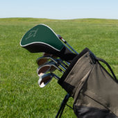 Maak je eigen monogram gepersonaliseerd donkergroe golfheadcover (Insitu)