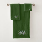 Maak Je Eigen Monogram Kleur Match Turquoise Bad Handdoek (Insitu)
