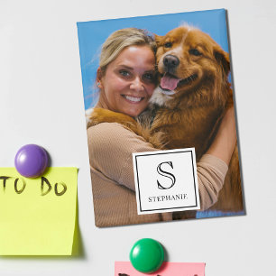 Maak je eigen monogram, naam en foto-aandenken magneet