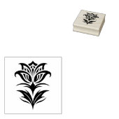 Maak Je Eigen Mooie Tribale Tulp Bloem Rubberstempel (Gestempeld)