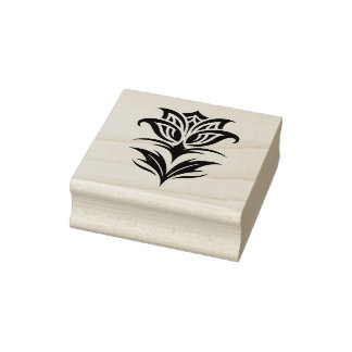 Maak Je Eigen Mooie Tribale Tulp Bloem Rubberstempel