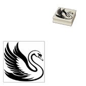 Maak Je Eigen Mooie Zwaan Vogel Rubberstempel (Gestempeld)