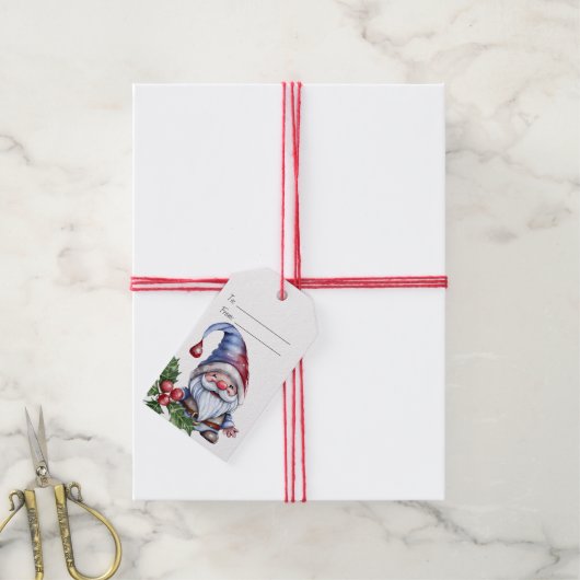 Maak je eigen moppige kerstkabouter cadeaulabel (Met Touw)