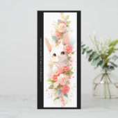 Maak Je Eigen Moppige Kittenrozen Bookmarkkaart (Staand voorkant)