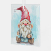 Maak je eigen moppige rode Kerst-gnome Glas Ornament (Voorkant links)