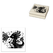 Maak Je Eigen Moppige Vuurspuwende Draak Rubberstempel (Gestempeld)