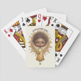 Maak Je Eigen Moppige Zonnebloem Meisje Pokerkaarten