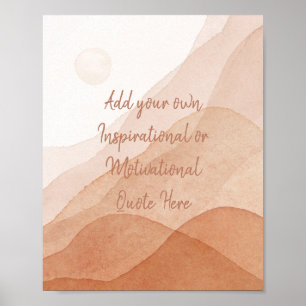 Maak je eigen motivatie inspirerende aangepaste poster