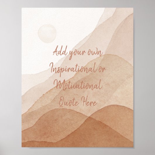 Maak je eigen motivatie inspirerende aangepaste poster (Voorkant)