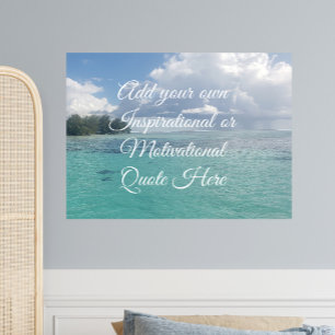 Maak je eigen motivatie inspirerende Oceaan  Poster