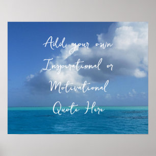 Maak je eigen Motiverende Inspirerende Oceaan   Poster