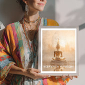 Maak Je Eigen Motiverende Spreuk - Gouden Boeddha Poster