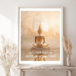 Maak Je Eigen Motiverende Spreuk - Gouden Boeddha Poster
