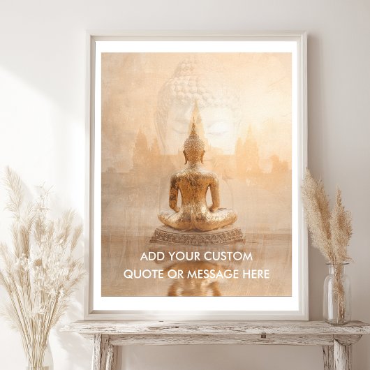 Maak Je Eigen Motiverende Spreuk - Gouden Boeddha Poster