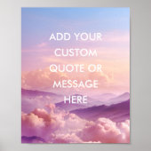 Maak Je Eigen Motiverende Spreuk - Lucht-Mountain Poster (Voorkant)