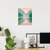 Maak Je Eigen Motiverende Spreuk - Meer-Berg Poster (Thuiskantoor)
