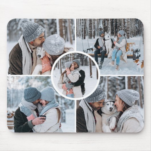 Maak Je Eigen Muismatje Met 5-Foto Collage Muismat (Voorkant)